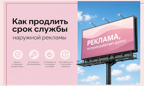 Как продлить срок службы наружной рекламы в  Краснодаре